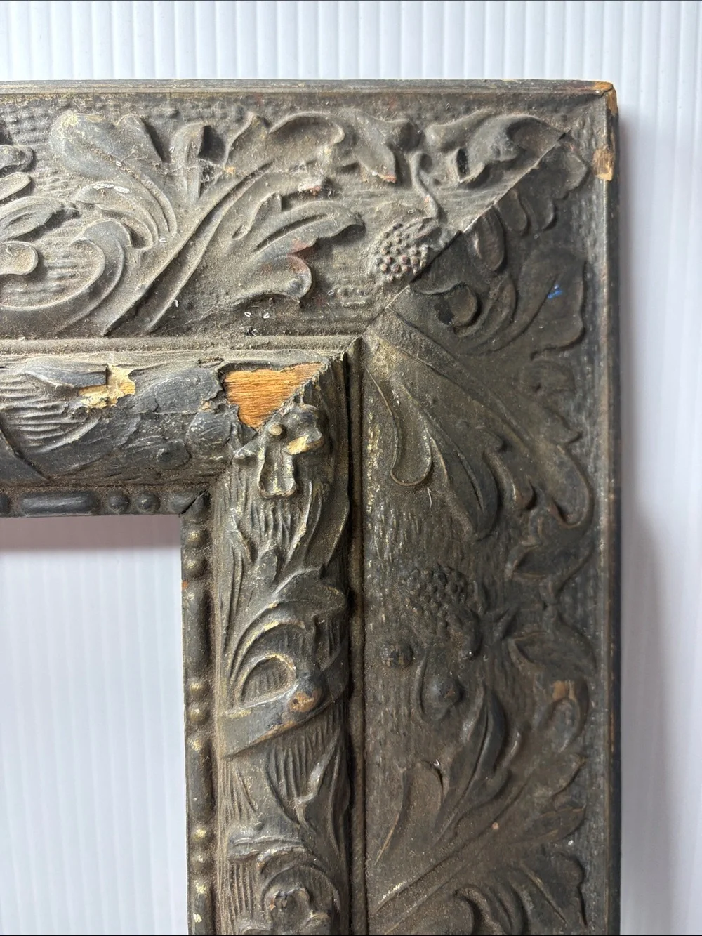 Ornate Carved Decorative Picture Frame in Dark Brown